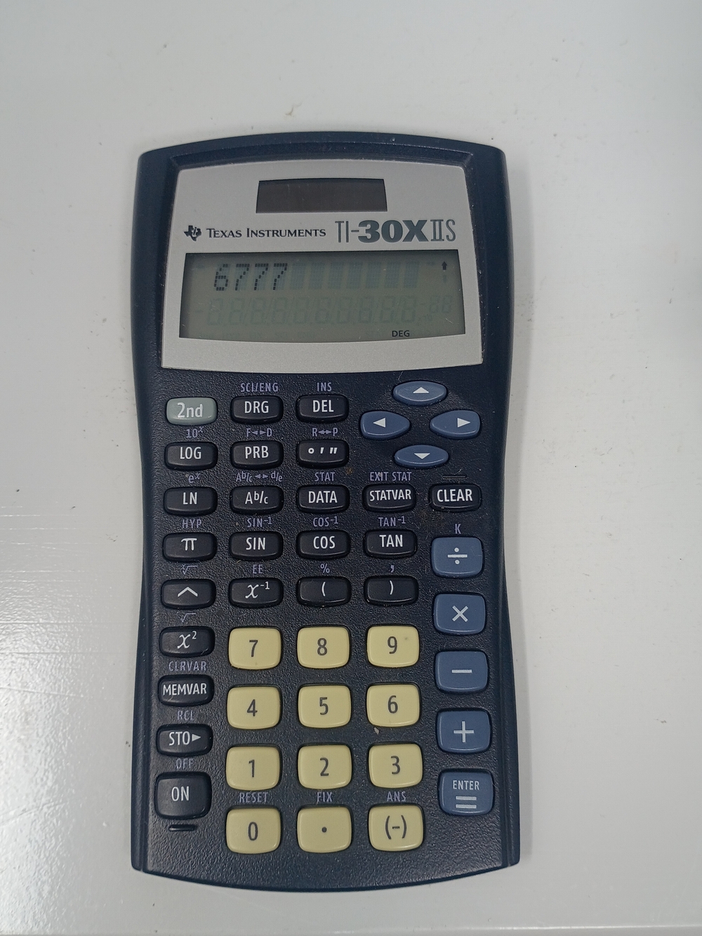 Texas Instruments TI-30X IIS Scientific Calculator - Navy with Cream Keys